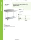 Regency Tables & Sinks 600TB2448G Specsheet