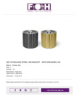 FOH RIB031 3 Qt. Round SS Ice Bucket / Silver Lid Specsheet