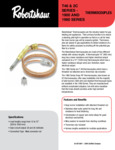 RobertShaw 1900 and 1980 Series Thermocouple Spec Sheet RobertShaw 1900 and 1980 Series Thermocouple Spec Sheet