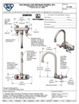 FAUCET WALL MT 4" 6" GOOSENECK S/S LVR 2.2 GPM FAUCET WALL MT 4" 6" GOOSENECK S/S LVR 2.2 GPM