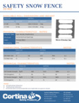 Safety Snow Fence - Spec Sheet
