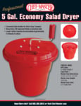 Chef Master 5 Gal Salad Spinner | Built-in Braking System | Hand Powered  Manual Salad Spinner | 90005 Commercial Salad Spinner Dryer