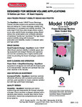 SaniServ 108HP Spec Sheet SaniServ 108HP Spec Sheet