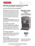 SaniServ 401 Spec Sheet SaniServ 401 Spec Sheet