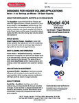 SaniServ 404 Spec Sheet SaniServ 404 Spec Sheet