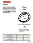 Saniserv Cord Set Spec Sheet