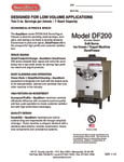 SaniServ DF200 Spec Sheet