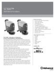 Advance SC500 spec sheet