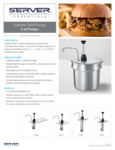 Server Pumps with Lids for Hotel Pans Specsheet