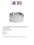 FOH SIB002MSS28 SS Beverage Tub Specsheet FOH SIB002MSS28 SS Beverage Tub Specsheet