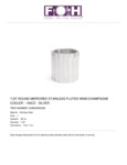 FOH SIB003MSS28 Fluted SS Wine Cooler Specsheet FOH SIB003MSS28 Fluted SS Wine Cooler Specsheet