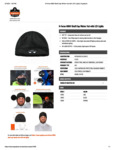 SKULL CAP WINTER HAT WITH LED LIGHTS - SPEC SHEET SKULL CAP WINTER HAT WITH LED LIGHTS - SPEC SHEET