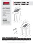 Rubbermaid 2171554 Slim Jim 1-Stream 33 Gallon Landfill Recycling Station with Lid specsheet