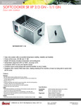 Softcooker SR Spec Sheet Softcooker SR Spec Sheet