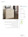 SOHO Lateral File Cabinet Spec Sheet SOHO Lateral File Cabinet Spec Sheet