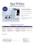 Spa White Collection Specsheet 2019 Spa White Collection Specsheet 2019