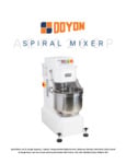 Spiral Mixer Spec Sheet Spiral Mixer Spec Sheet