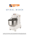 Spiral Mixer Spec Sheet