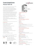 Spec Sheet for Alto-Shaam 1000-SK Spec Sheet for Alto-Shaam 1000-SK