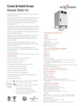 Spec Sheet for Alto-Shaam 1000-TH Spec Sheet for Alto-Shaam 1000-TH