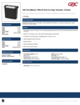 Spec Sheet for Acco 1757402 ShredMaster Paper Shredder Spec Sheet for Acco 1757402 ShredMaster Paper Shredder
