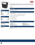 Spec Sheet for Acco 1757403 ShredMaster Paper Shredder