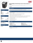 Spec Sheet for Acco 1757407 ShredMaster Paper Shredder Spec Sheet for Acco 1757407 ShredMaster Paper Shredder