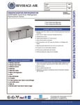 Spec Sheet for Beverage-Air UCR72AHC Undercounter Refrigerator Spec Sheet for Beverage-Air UCR72AHC Undercounter Refrigerator