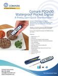 Spec Sheet for Comark PDQ400 Waterproof Digital Pocket Probe Thermometer