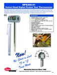 Spec Sheet for Cooper-Atkins DPS300-01-8 Swivel Digital Pocket Thermometer Spec Sheet for Cooper-Atkins DPS300-01-8 Swivel Digital Pocket Thermometer