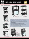Spec Sheet for Luxor LE42C-B 3 Shelf Utility Cart Spec Sheet for Luxor LE42C-B 3 Shelf Utility Cart