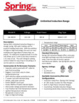 Spec Sheet for Unlimited Induction Range SM-300CR Spec Sheet for Unlimited Induction Range SM-300CR