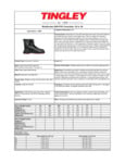 Tingley G2 10" Work Boot Spec Sheet Tingley G2 10" Work Boot Spec Sheet