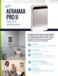 Specsheet for AeraMax PRO II Wall-Mount Air Purifier Specsheet for AeraMax PRO II Wall-Mount Air Purifier