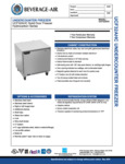 Specsheet for Beverage-Air UCF32AHC-25 Glass Door Undercounter Freezer Specsheet for Beverage-Air UCF32AHC-25 Glass Door Undercounter Freezer