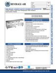 Specsheet for Beverage-Air UCRD119AHC-6 Undercounter Refrigerator Specsheet for Beverage-Air UCRD119AHC-6 Undercounter Refrigerator