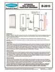Specsheet for Bobrick B-2013 Soap Dispenser Specsheet for Bobrick B-2013 Soap Dispenser