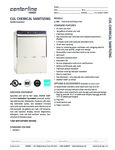 Specsheet for Centerline by Hobart CUL Undercounter Dishwashing Machine Specsheet for Centerline by Hobart CUL Undercounter Dishwashing Machine
