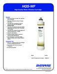 Specsheet for Everpure HQS-WF Water Filtration Cartridge