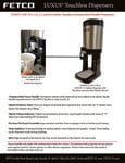 Specsheet for Fetco LUXUS L4S Touchless Coffee Dispenser