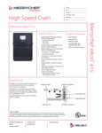 Specsheet for Merrychef eikon e1s High-Speed Oven Specsheet for Merrychef eikon e1s High-Speed Oven