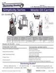Shortening Shuttle® SS-645 Simplicity Series 42 lb. Mini Mobile Waste Oil Transport Container with Pump Shortening Shuttle® SS-645 Simplicity Series 42 lb. Mini Mobile Waste Oil Transport Container with Pump