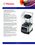 Vitamix Screws Blender Specsheet