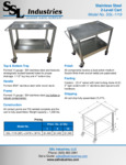 SSL Industries Stainless Steel Utility Cart Specsheet