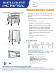 New Age Industrial Slicer/Mixer Stand Specsheet New Age Industrial Slicer/Mixer Stand Specsheet