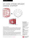 STI HORN STROBE SPEAKER Damage Stopper Spec Sheet STI HORN STROBE SPEAKER Damage Stopper Spec Sheet
