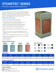 Commercial Zone StoneTec 42 Gallon Open Top Trash Can Specsheet