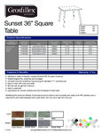 Grosfillex 36" Sunset Table Tops Grosfillex 36" Sunset Table Tops