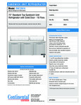 Continental Refrigerator SW72-N-18-FB