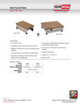 Heat Seal Table Top Hot Plate Spec Sheet